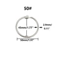 thumbnail image 2 of SEIWEI 10Pcs Metal Book Rings Notebook Loose-Leaf Ring for Word Card Albums Office Paper Management (50#), 2 of 8