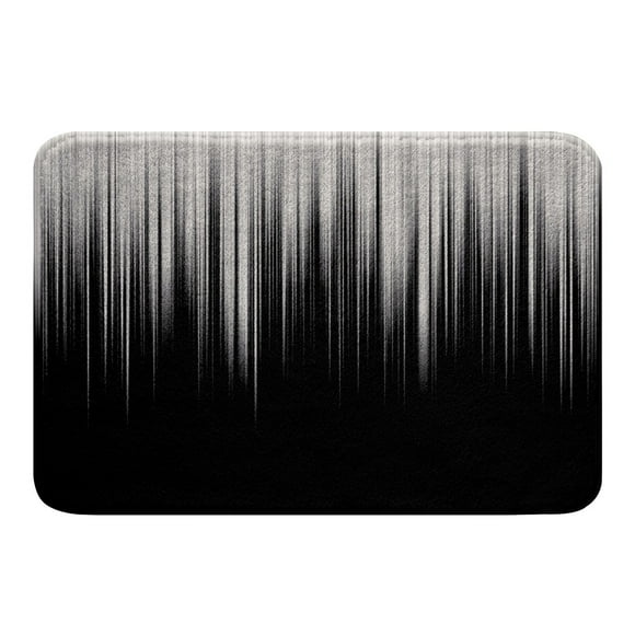 Ombre Grey Bathroom Rug Black Door Mat for Teens Adults, Modern Abstract Artwork Bathroom Floor Mat Preppy Stuff