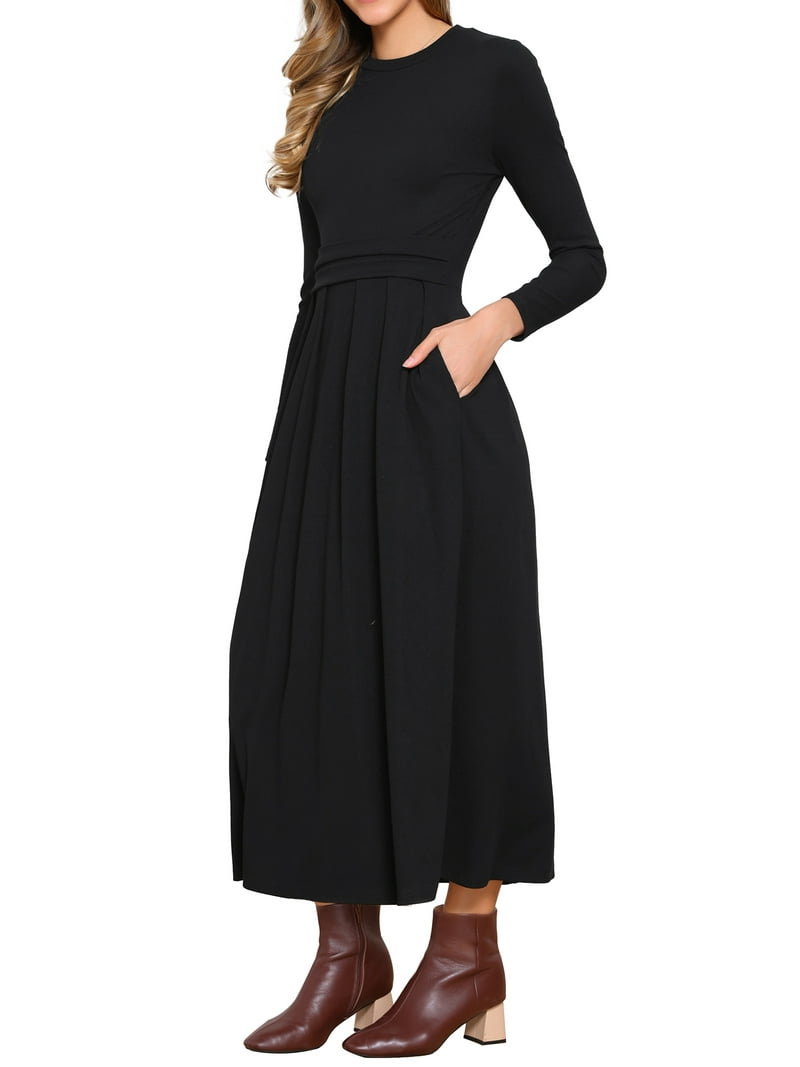pleated knitted maxi dress COS Pleated Knitted Maxi Dress by COS