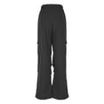 thumbnail image 5 of Women's Athletic Cargo Pants With Elastic High Waist Drawstring Multi-Pocket​​, 5 of 7