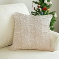 thumbnail image 4 of Twfbrm Christmas Pillow Cover, 18x18 Inch Embroidered Snowflake Throw Pillow Cover, Soft Fluffy Pillowcases Winter Holiday Decorative Cushion Covers Christmas Decorations for Couch Sofa Living Room, 4 of 6