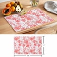 thumbnail image 6 of Abstract Red Floral Placemats Set of 2, Watercolor Plants Flowers Leaf Non-Slip Place Mats Washable Table Mats for Kitchen Dining Table Decorations Indoor/Outdoor, 6 of 9