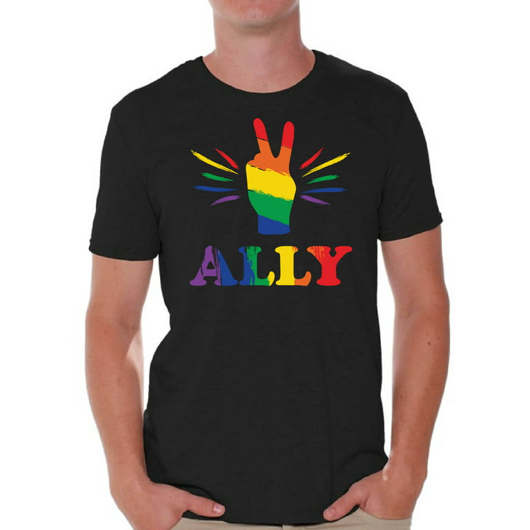 Awkward LGBT Ally Shirt Graphic T for Men Friends of Gays Shirt Family of Gays Men's T-shirt Proud Dad Shirt - Walmart.com