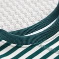 thumbnail image 3 of Hxshgdsn Kids Striped Long Sleeve Sweatshirt Plus Size Crew Neck Casual Thermal Pullover for Boys Girls Spring Fall Daily Wear（Green/6 Years）, 3 of 6