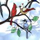 thumbnail image 3 of Glass Birds On Branch Metal Window Panel Hanging Decor Suncatcher Home Ornaments, 3 of 5