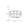 thumbnail image 2 of White Sterling Silver Ring Band Wedding Milgrain Standard Flat, 2 of 2