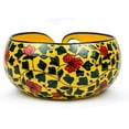 thumbnail image 3 of Nagina International Ceramic Attractively Hand Painted Gorgeous Stoneware Yarn Ball Storage Bowl with Innovative Dispensing Curl | Knitting & Crochet Accessions (Large, Yellow Shrubs), 3 of 5