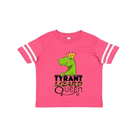 

Inktastic Tyrant Lizard Queen green dinosaur with crown Gift Toddler Toddler Girl T-Shirt