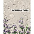 thumbnail image 5 of Pack of 2 Outdoor Pillow Covers, Lavender Flower Purple Floral Boho Beige Style Waterproof Square Throw Pillowcase Cushion Decorative Pillow Covers for Couch Patio Tent, 20x12 in, 5 of 6