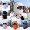 thumbnail image 2 of Waterproof Fleece Lined Hood Winter Thermal Fleece Full Face Cover for Skiing Cycling Commuting, 2 of 4