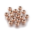 thumbnail image 2 of BD508 - 10 pcs 304 Stainless Steel Rose Gold Plated Ball Spacer Beads- 6mm x 5mm - Hole Size: 2mm - Tarnish Resistant!, 2 of 2
