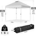 thumbnail image 2 of Nazhura 10' x 10' Pop Up Canopy Tent with Sand Weight Bag, Freestanding Sun Shelter for Picnic and Camping, One Person Setup and Height Adjustable (White), 2 of 7