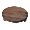thumbnail image 4 of AMLESO Decorative Riser Rustic Bathroom Kitchen Wood Riser for Display Cake Dessert dark brown, 4 of 8