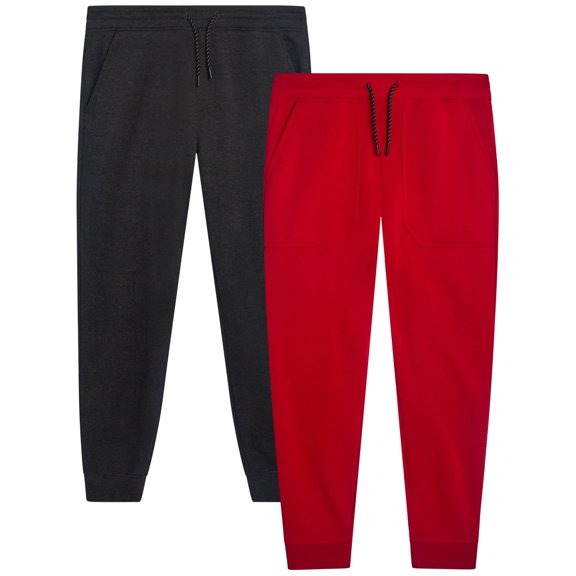 Southpole Mens Sweatpants Lightweight Stretch Fleece Athletic Joggers for Men 2 Pack