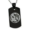 thumbnail image 2 of Tioneer Stainless Steel Koi Fish Yin Yang Engraved Dog Tag Pendant Necklace, 2 of 4