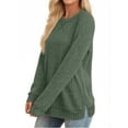 thumbnail image 2 of OALUXE Long Sleeve Shirts for Women Dressy Casual Tunic Tops Crewneck Side Split Lightweight Pullover Sweaters, 2 of 7