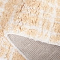 thumbnail image 5 of SAFAVIEH Rumi Gerald Distressed Polyester Shag Area Rug, Gold/Ivory, 9' x 12', 5 of 7