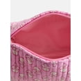 thumbnail image 4 of No Boundaries Quilted Pouch with Hair Scrunchie Set, 2-Piece, Women's, Pink Floral, 4 of 4