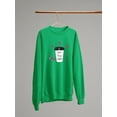 thumbnail image 3 of But First Coffee Butterflies Sweatshirt Women -Image by Shutterstock, Female 5X-Large, 3 of 4