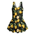 thumbnail image 6 of DISNIMO Lemon Printed Girls Swimsuit One Piece Swim Dress Beach Sleeveless Bathing Suit Soft Breathable Swimwear with Skirt, 6 of 8