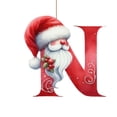 thumbnail image 2 of Fiudx Colgante de Letra Navideña, Adorno Plano de Acrílico para Árbol, Decoración con Nombre Personalizado, Decoración para Fiestas, Idea de Regalo Única, Temática Navideña, Opción de 26 Letras, 2 of 4