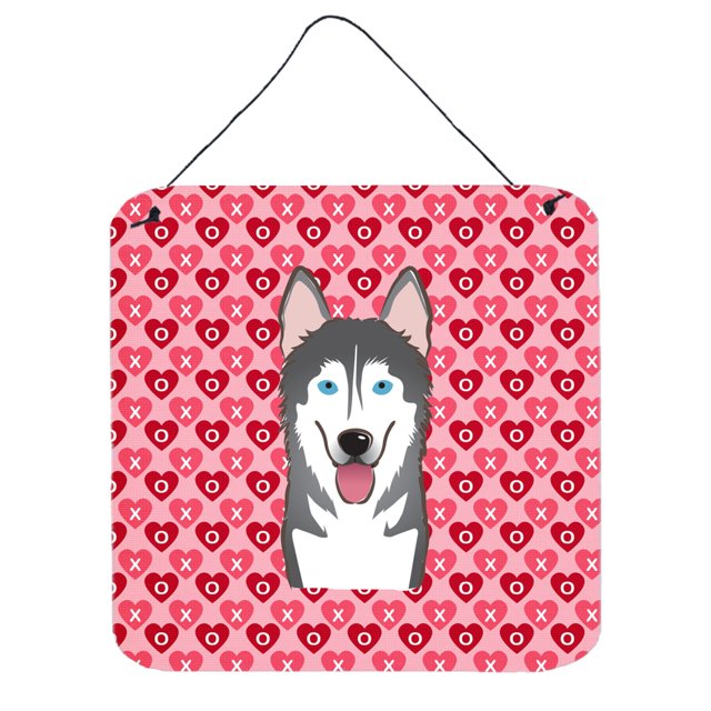 "Treasures Alaskan Malamute Hearts Metal Print, 6 H x 6 W, multicolor" Caroline's Treasures BB5288DS66
