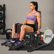 HeeH Hip Abductor Machine: Plate-Loaded Inner & Outer Thigh Trainer for Home Gym Strength Training, Hip Abduction Machine Red