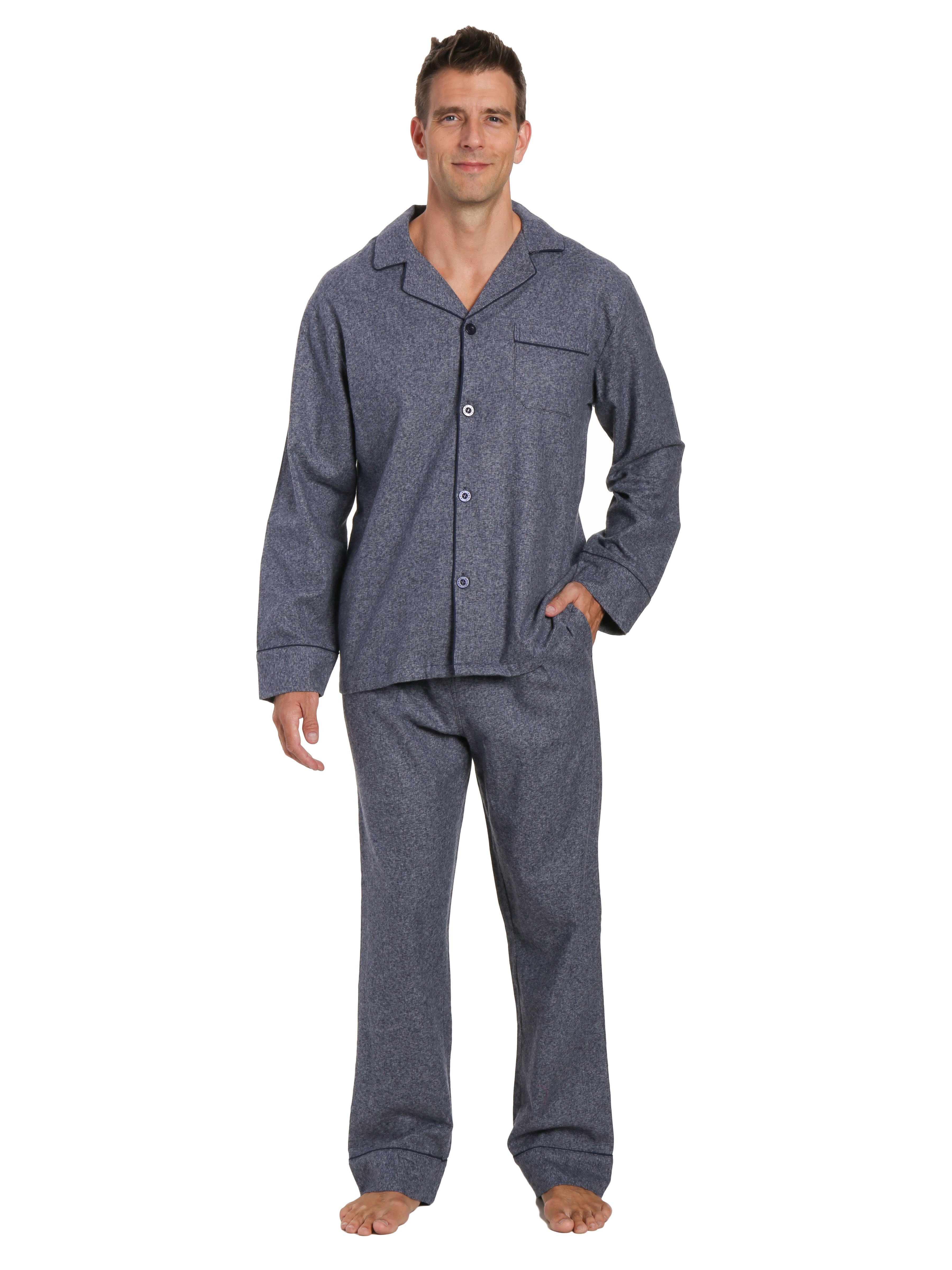 [Box Packaged] Noble Mount Mens Premium 100% Cotton Flannel Pajama Set