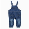 thumbnail image 2 of Baby Boy Girl Jean Overalls Toddler Denim Cute Workwear, 2 of 7