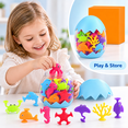 thumbnail image 6 of Bath Toys for Toddlers 1-3 - Suction Sensory Toys - Silicone Ocean Animal Cup Toys - Learning Toys for 3-6 Year Old Boys Girls, 6 of 6