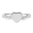 thumbnail image 5 of 925 Sterling Silver Polished Love Heart Ring Size 4 7mm Wide Statement Ring for Women - 1.8 Grams, 5 of 5