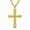 Gold  1, variant on American Flag Cross Necklace for Men, 14K Gold Plated Cross Pendant with Stainless Steel Chain, Father's Day Christian Gift