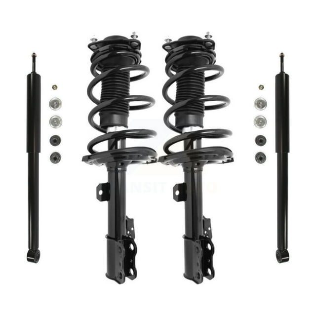 Transit Auto Front Rear Complete Suspension Shocks Strut and Coil Spring Mount Assemblies Kit for Car 2011-2013 Toyota Sienna FWD with 2.7L Excludes AWD Left Right Side (Driver Passenger) K78M-100102