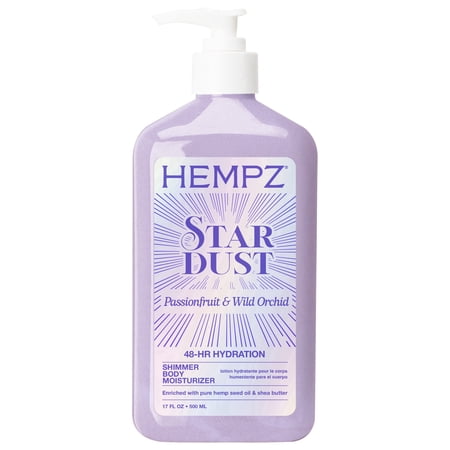 Hempz Star Dust Shimmer Body Moisturizing Lotion with Fruit & Orchid Scent, 17 fl oz.