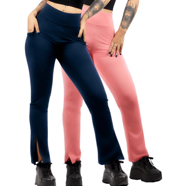 Set De 2 Leggings Casual O Deportivos Acampanados UNITALLA