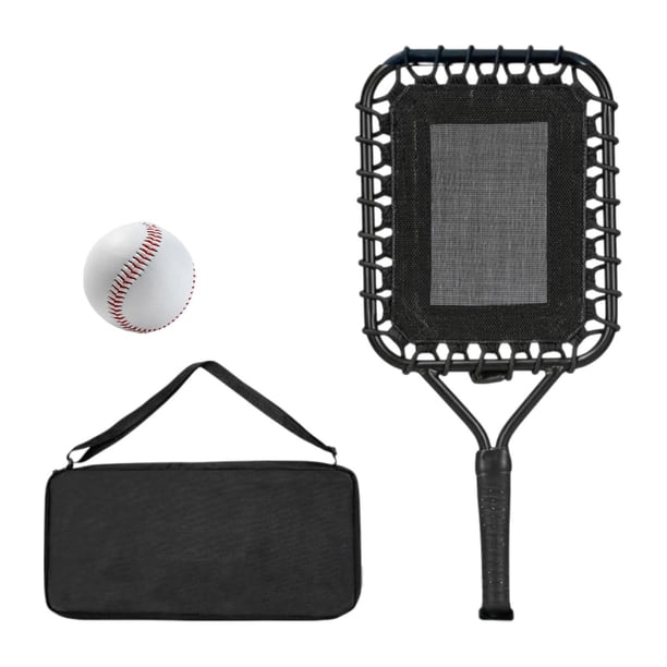 Práctica de béisbol Raqueta Essentials de béisbol Control y precisión Practicación portátil Practicante para padres con bolsa de almacenamiento mango negro