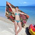 thumbnail image 7 of Beautiful Flowers and Skull Beach Towel Soft Absorbent Quick Dry Sand Free Lightweight Polyester Camping Towels for Beach Travel Swim 30x60 in Wash cloth, 7 of 7