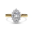 thumbnail image 2 of IGI Certified Lab Grown Diamond Ring | Center 8x4.5mm Marquise Cut Halo Cluster Engagement Promise Rings For Women In 18k Solid Yellow Gold | F-G, VS-SI Quality (0.65 Ctw) Ring Size-6, 2 of 7