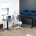 thumbnail image 4 of VIVO Electric 84" x 71" Stand Up Corner Desk, Black Table Tops, Black Frame, 4 of 8