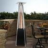 Patio Heater-42,000 BTU Pyrami-d Flame Outdoor Propane Heater with Wheel