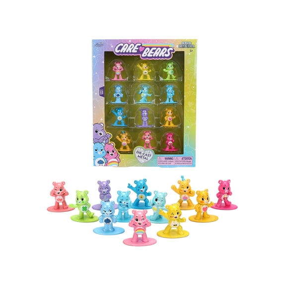 Set of 12 Diecast Figures "Care Bears" Franchise "Nano Metalfigs" Series Models by Jada