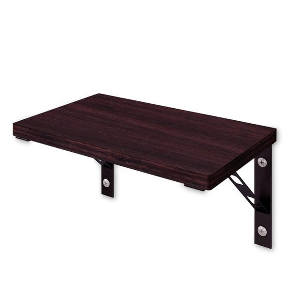 Way Basics 15" Thin Wall Shelf With Bracket, Espresso