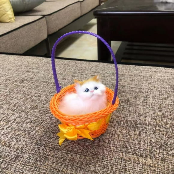 WIFKLSIIPG Bath Toys for Kids Ages 4-8 Funny Toys Cat in The Lace Hanging Basket Doll Toy Mini Cat in Shoe with Meows Sounds Sleeping Cute Kitty Toys Decors for Kids Boys Girls