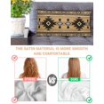 thumbnail image 4 of Brown Southwest Satin Pillowcase for Hair and Skin with Zipper, Soft Breathable Cooling Silk Pillow Cases, Boho Aztec Ethnic Abstract Geometric Throw Pillow Covers King Size 20"x40", 4 of 6