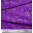 thumbnail image 3 of Soimoi Purple Japan Crepe Satin Fabric Favor Text Text Fabric Prints By Yard 44 Inch Wide, 3 of 3