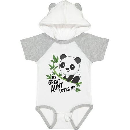 

Inktastic My Great Aunt Loves Me- Cute Panda Gift Baby Boy or Baby Girl Bodysuit