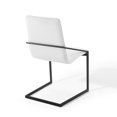 Modway Pitch Upholstered Fabric Dining Armchair in Black White