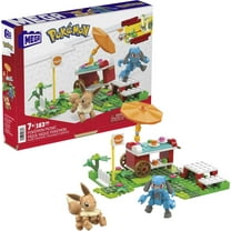 MEGA Pokemon Building Toy Kit Pokemon Picnic with 2 Action Figures (193 Pieces) for Kids