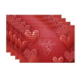 thumbnail image 6 of Valentine's Day Meal Mat Restaurant Table Mat Linen Printed Insulation Mat Western Mat Candlelight Dinner Decoration 18x12in, 6 of 6