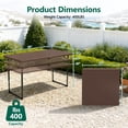 thumbnail image 3 of WASUHE 4 Foot Folding Table, Lightweight Adjustable Height Camping Table with Non-Slip Legs, Indoor/Outdoor Essential, Grill, Events, Party, Bronw, 3 of 10